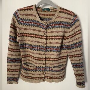 Vintage Ralph Lauren Fair Isle Cardigan